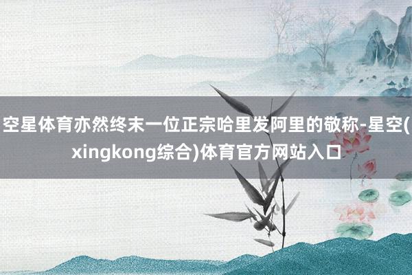 空星体育亦然终末一位正宗哈里发阿里的敬称-星空(xingkong综合)体育官方网站入口