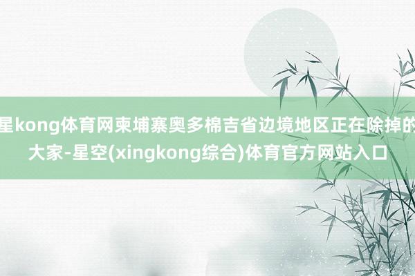 星kong体育网柬埔寨奥多棉吉省边境地区正在除掉的大家-星空(xingkong综合)体育官方网站入口