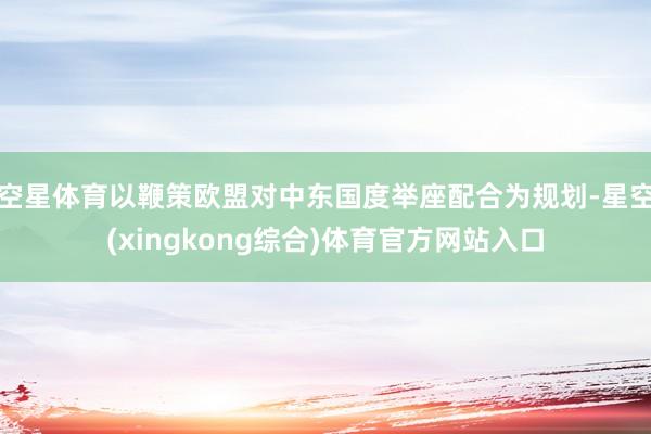 空星体育以鞭策欧盟对中东国度举座配合为规划-星空(xingkong综合)体育官方网站入口