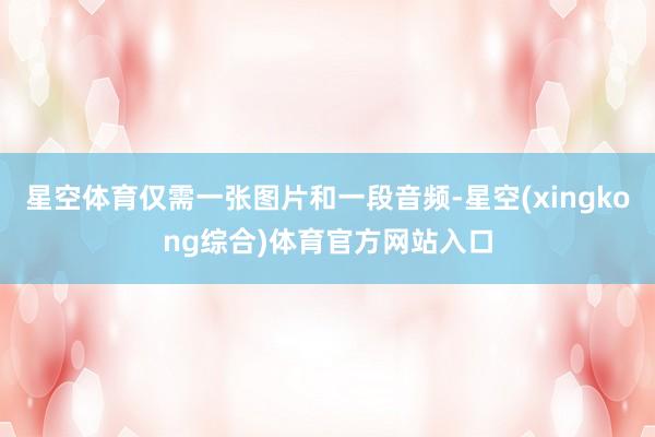 星空体育仅需一张图片和一段音频-星空(xingkong综合)体育官方网站入口