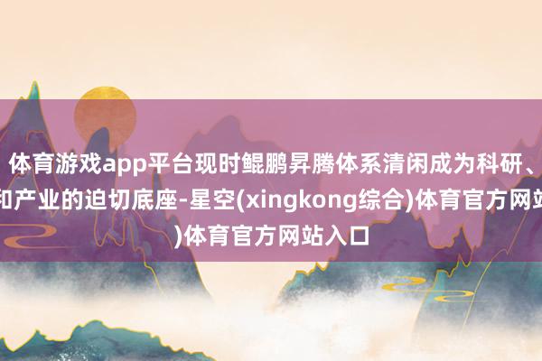 体育游戏app平台现时鲲鹏昇腾体系清闲成为科研、训诫和产业的迫切底座-星空(xingkong综合)体育官方网站入口