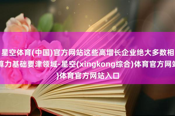 星空体育(中国)官方网站这些高增长企业绝大多数相关在算力基础要津领域-星空(xingkong综合)体育官方网站入口