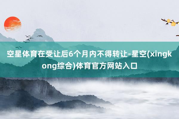 空星体育在受让后6个月内不得转让-星空(xingkong综合)体育官方网站入口