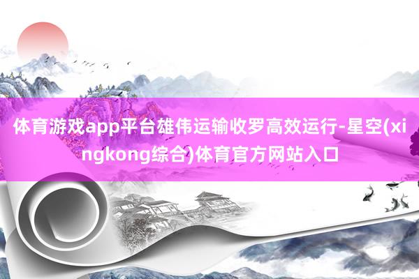 体育游戏app平台雄伟运输收罗高效运行-星空(xingkong综合)体育官方网站入口