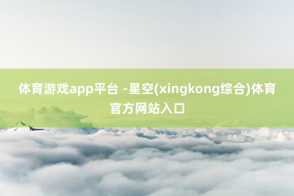 体育游戏app平台 -星空(xingkong综合)体育官方网站入口