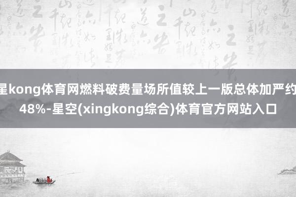星kong体育网燃料破费量场所值较上一版总体加严约 48%-星空(xingkong综合)体育官方网站入口